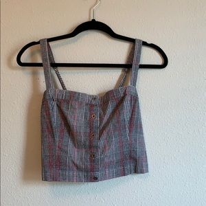 NEW! Plaid cropped tank top